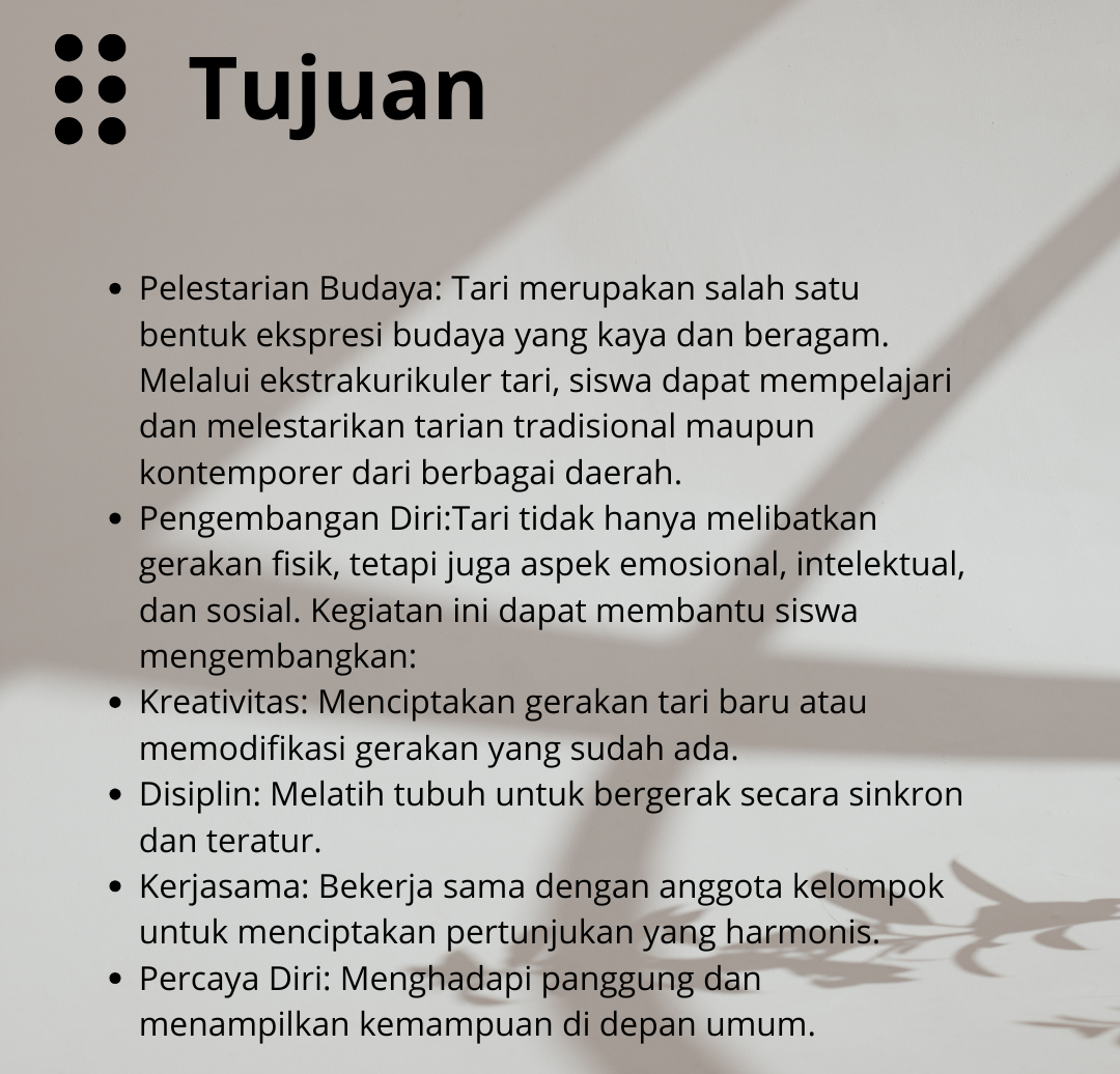 tujuan seni tari